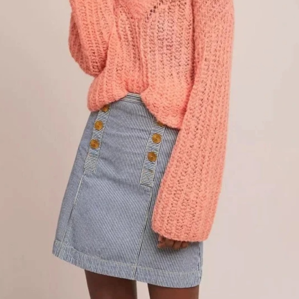 Pilcro and the Letterpress striped mini skirt